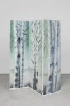 Rantakoivu (sermi, 3-osaa) / Shore Birch (folding screen, three parts), 2018, akvarelli / watercolour, osien koko / each 87 x 54 cm